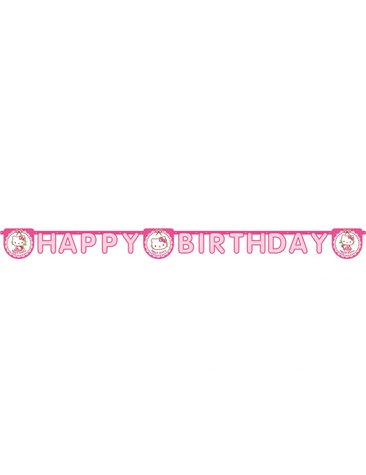 Vue d'ensemble de la guirlande Happy Birthday Hello Kitty