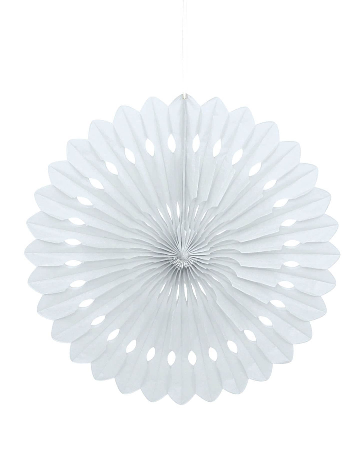 Rosace en papier pour décoration blanche alvéolée