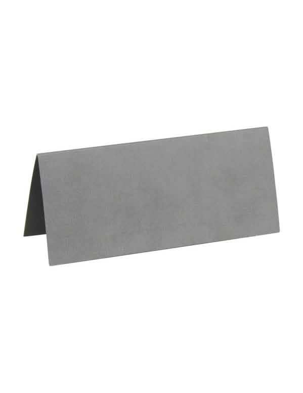 10 Marque-places rectangulaires argentés