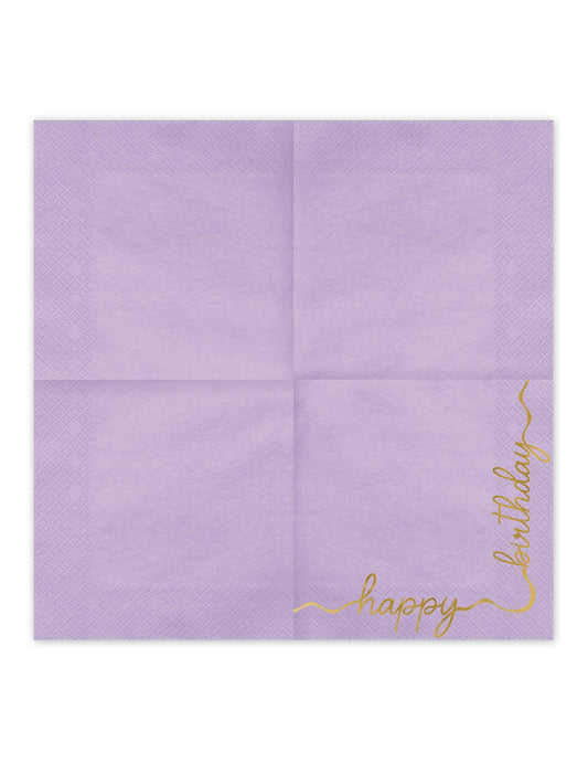 12 Paperilautasliinaa Happy Birthday pastelli ja kulta 33 × 33 cm