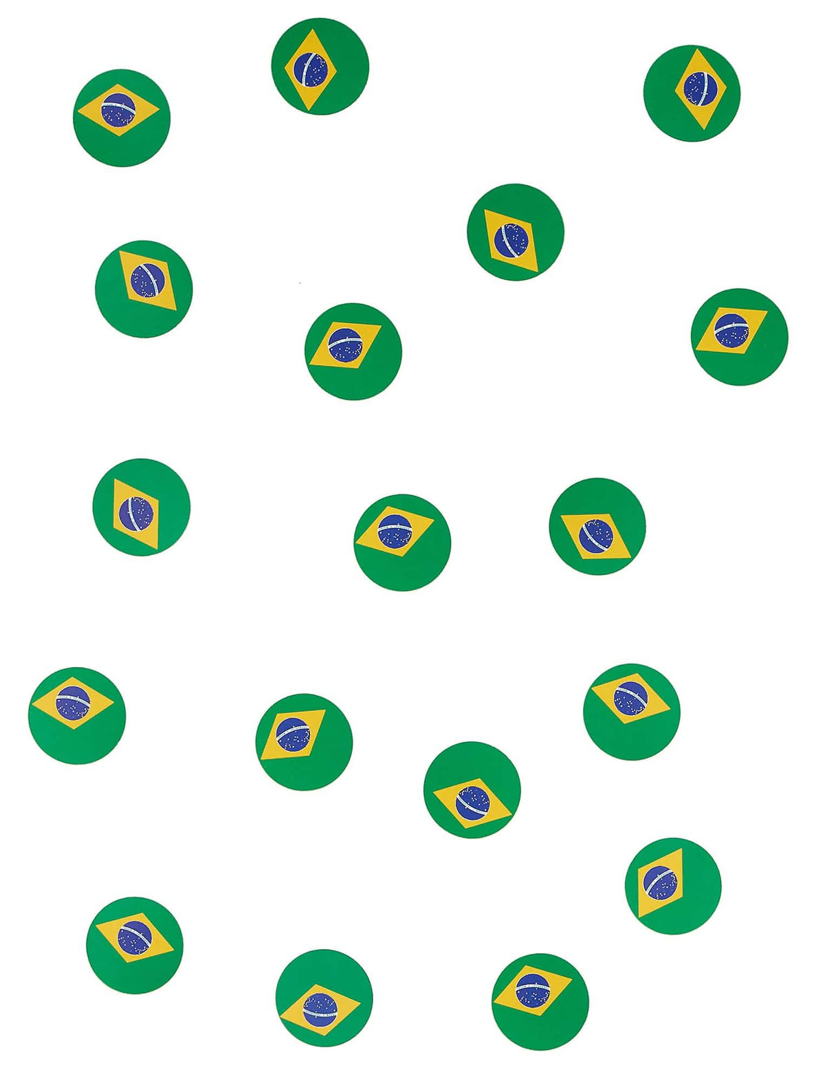 Yleiskatsaus pöytäkonfetit Brasilian lippu