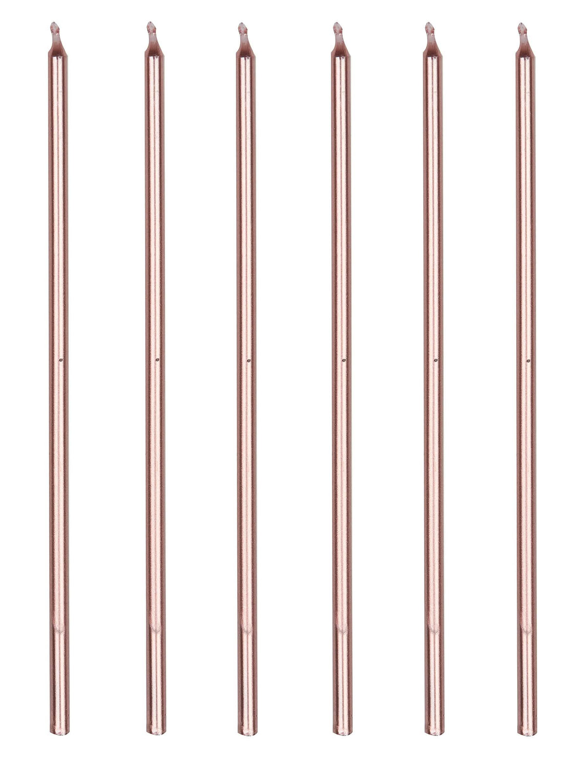 Bougies géantes pour gâteau rose gold avec bobèches