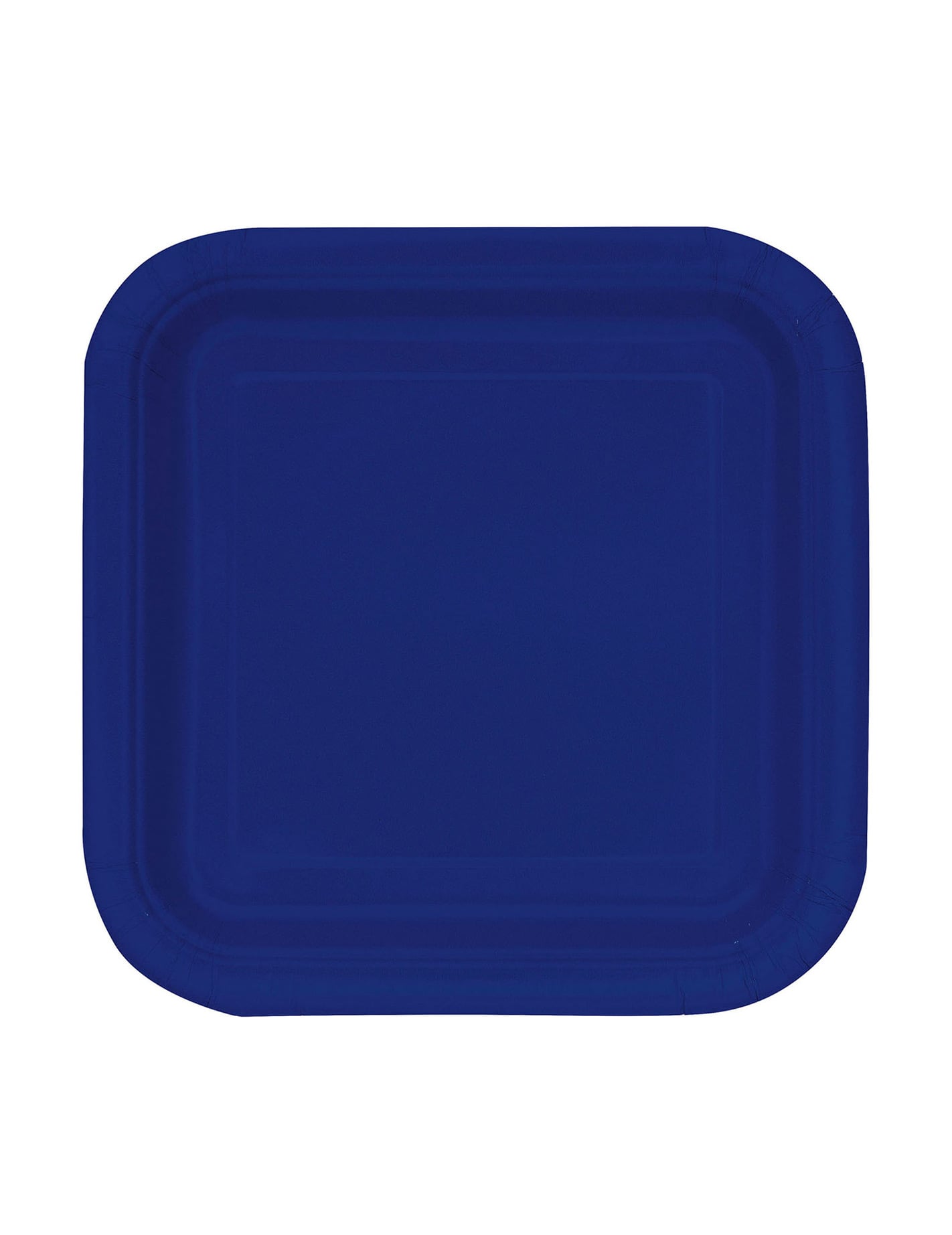 Assiettes en carton carrées pour dessert bleu marine