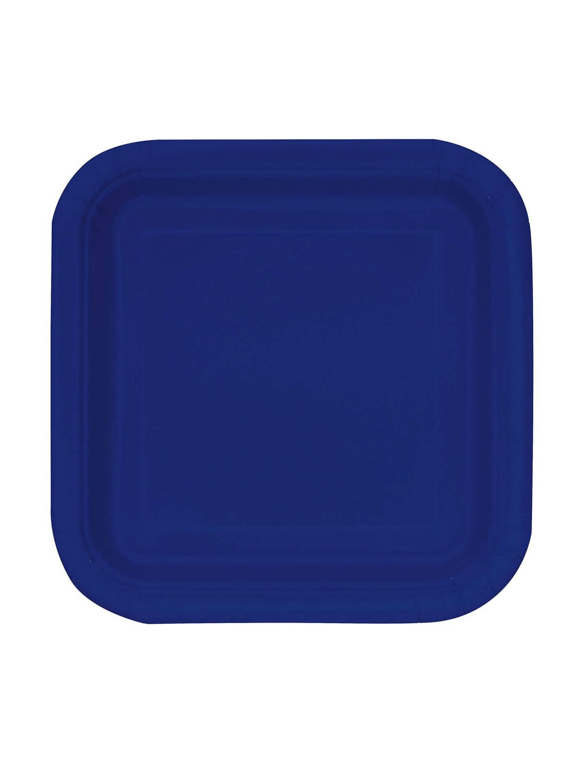 Assiettes en carton carrées pour dessert bleu marine