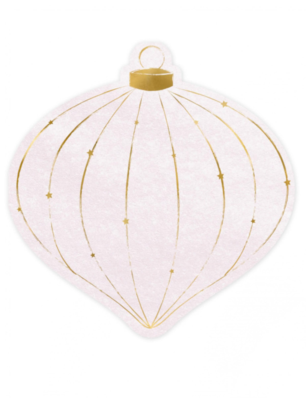 Serviettes boules de Noël rose poudré et doré
