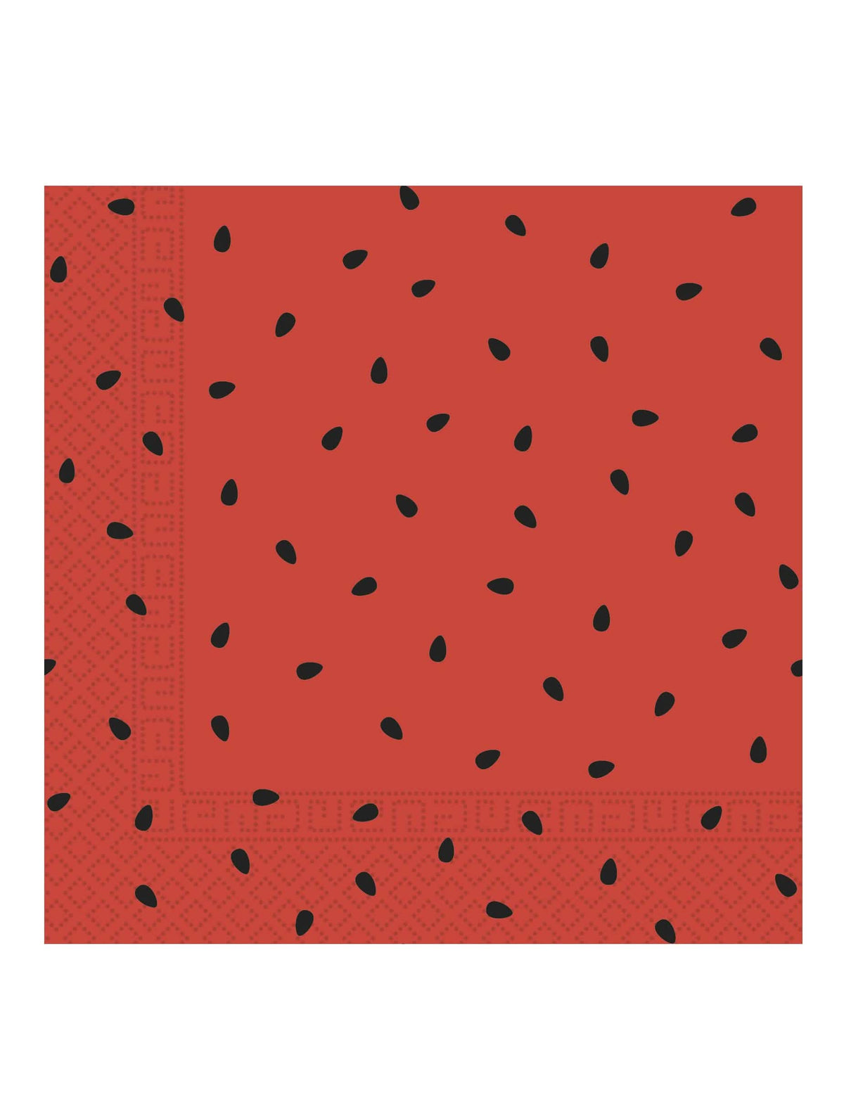 Serviettes en papier pastèque pour fête rouges à pépins