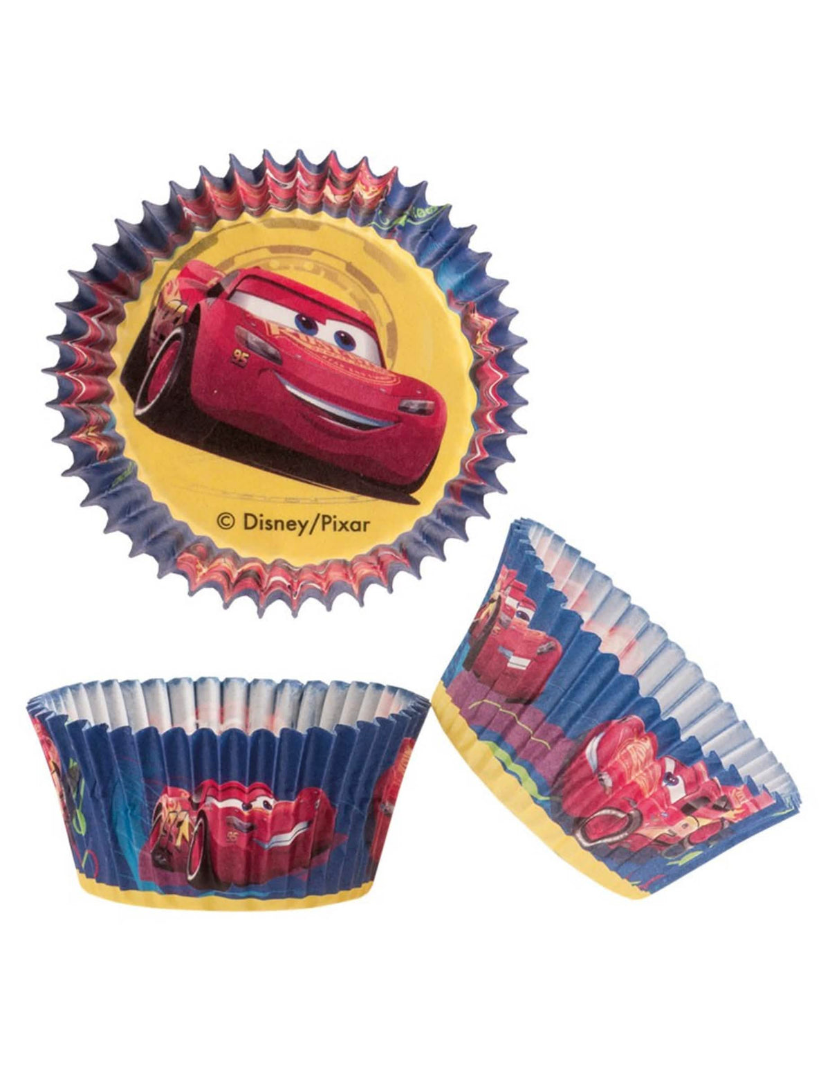 Autot cupcake-muotit lapset sininen ja punainen Flash McQueenin kanssa