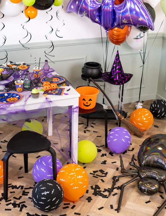 Mise en situation des ballons en latex chauve-souris phosphorescentes