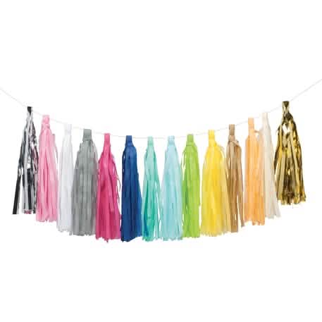 Mélange de couleurs du pompon tassel pour décoration de fête