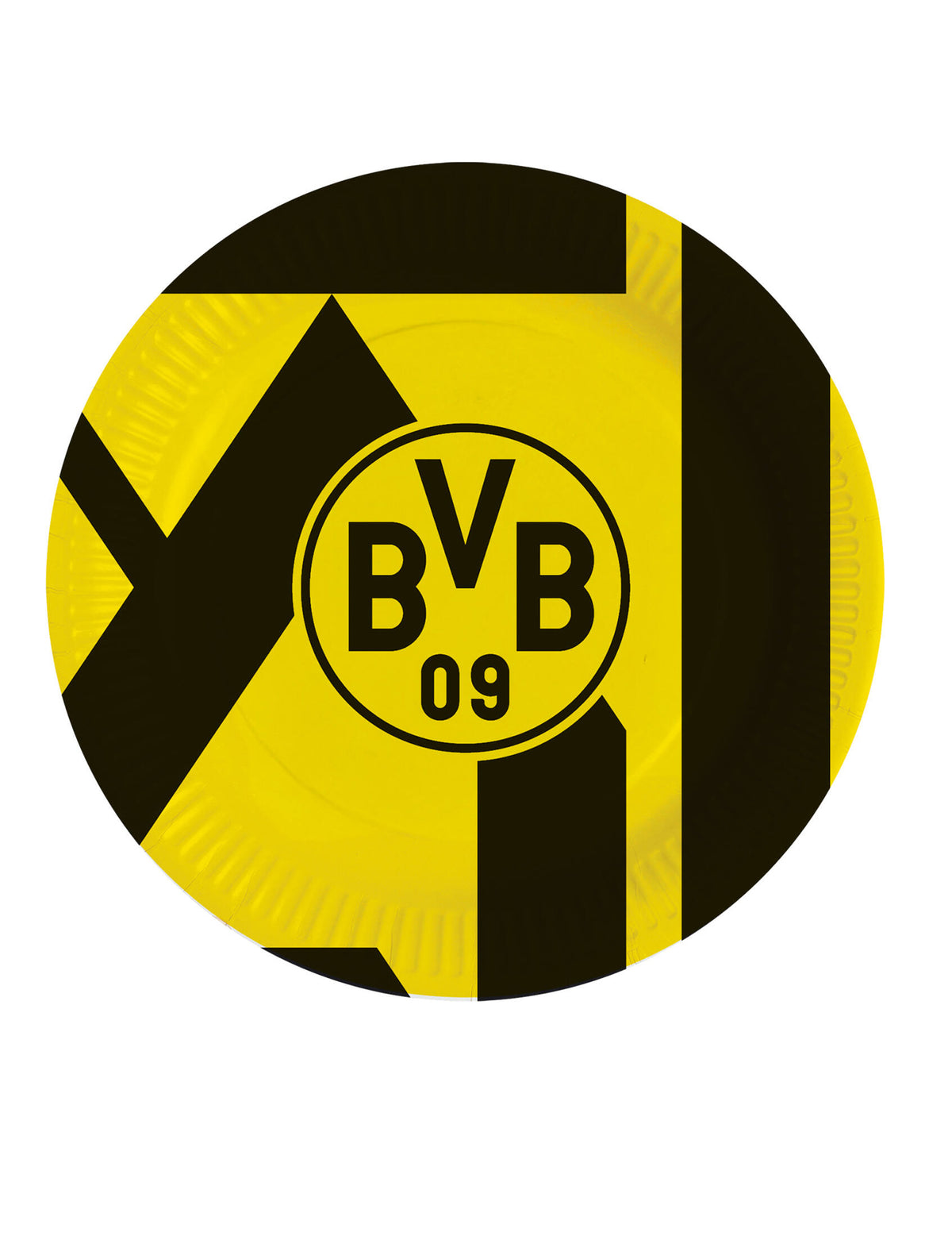 8 Borussia Dortmund pyöreää paperilautasta 23 cm