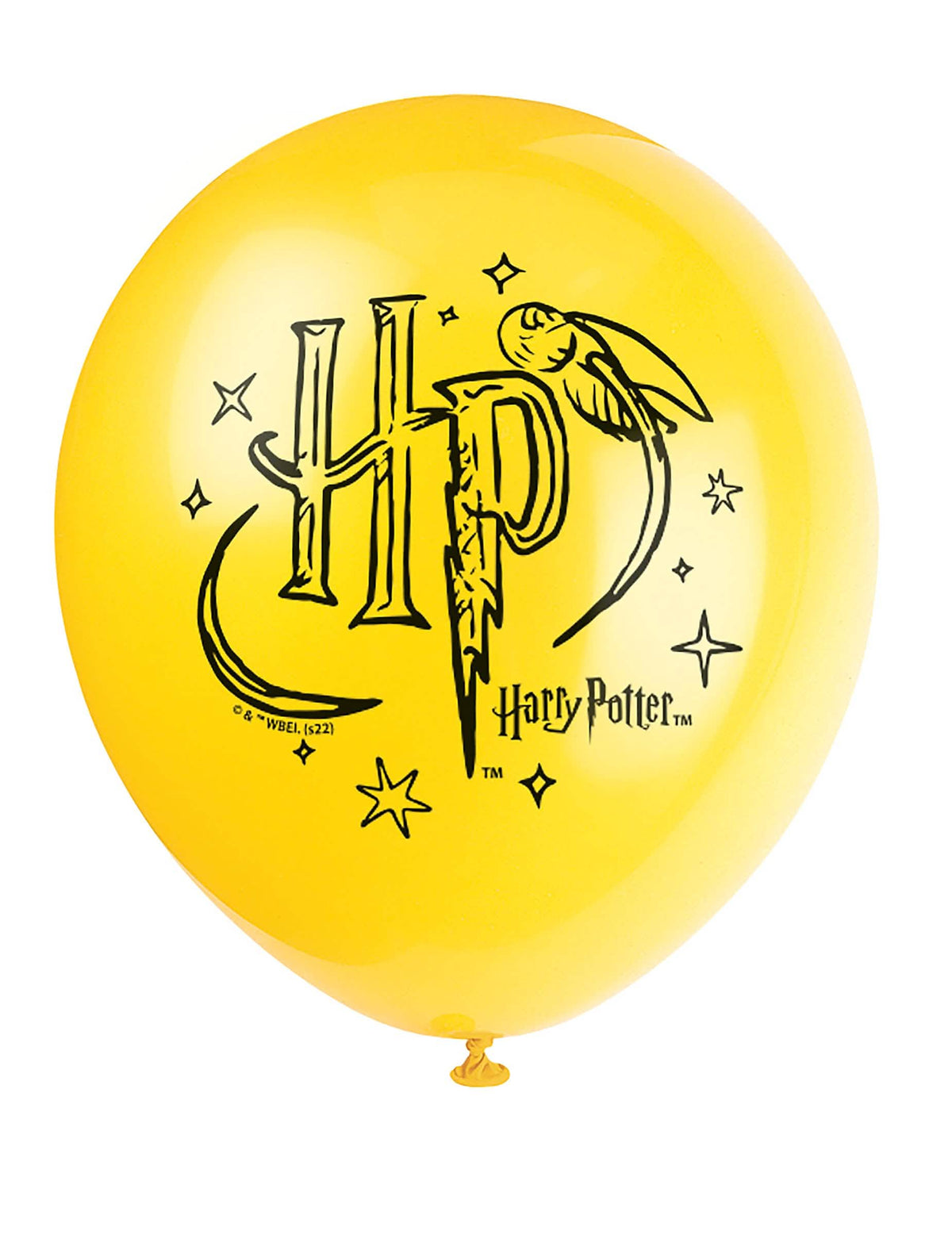 Lähikuva ilmapallot keltaisesta latex-ilmapallosta Harry Potter