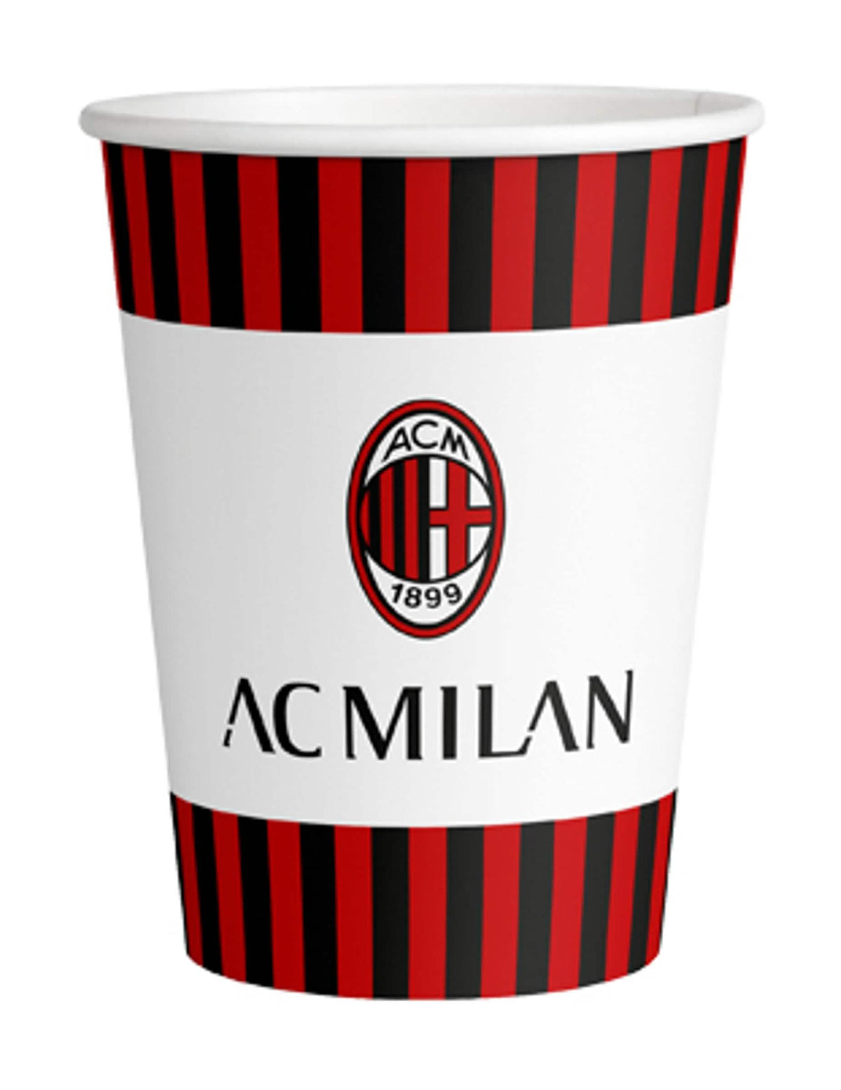AC Milan -kartonkikupit punainen ja musta juhlaa varten logolla