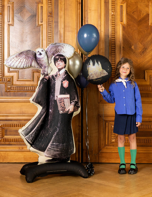 Harry Potter™ foliöilmapallo jalustalla ja Hedwig 90x145 cm