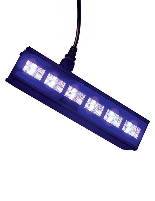 6x3W musta LED-valopalkki