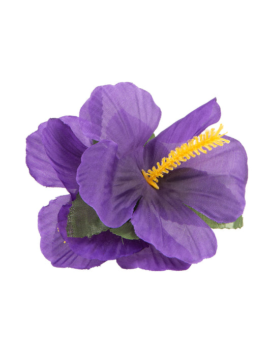 Havaijilainen hiuskoriste violetinvärisillä kukilla