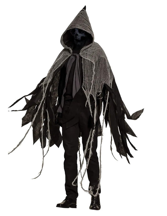 Vue d'ensemble de face de la cape obscure Halloween