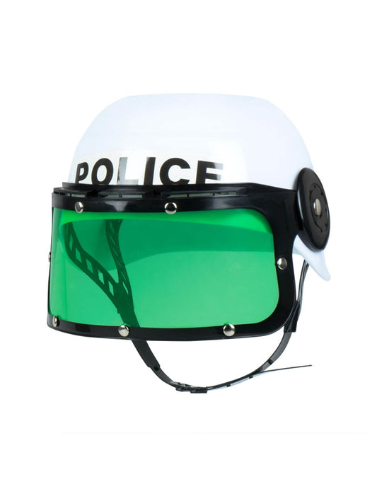 Vue de profil du casque de police pour enfant