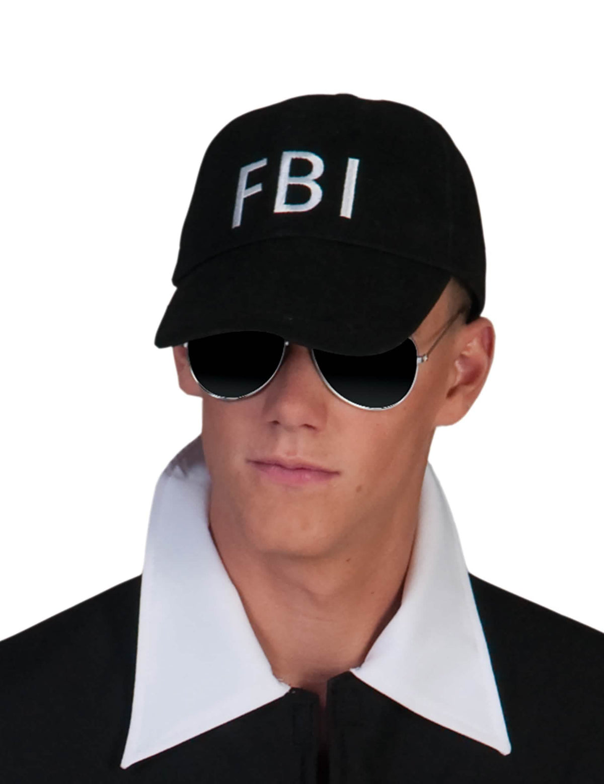 FBI-lippis aikuiset musta valkoisella tekstillä
