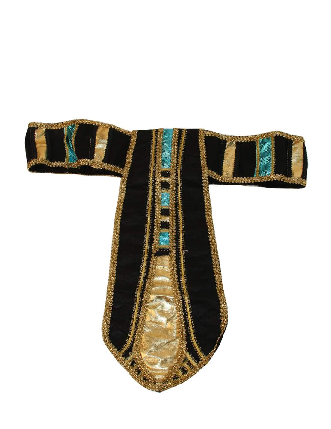 Egyptiläinen vyö aikuiset musta, kultainen ja turkoosi