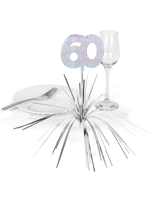 Mise en situation sur une table du centre de table 60 ans
