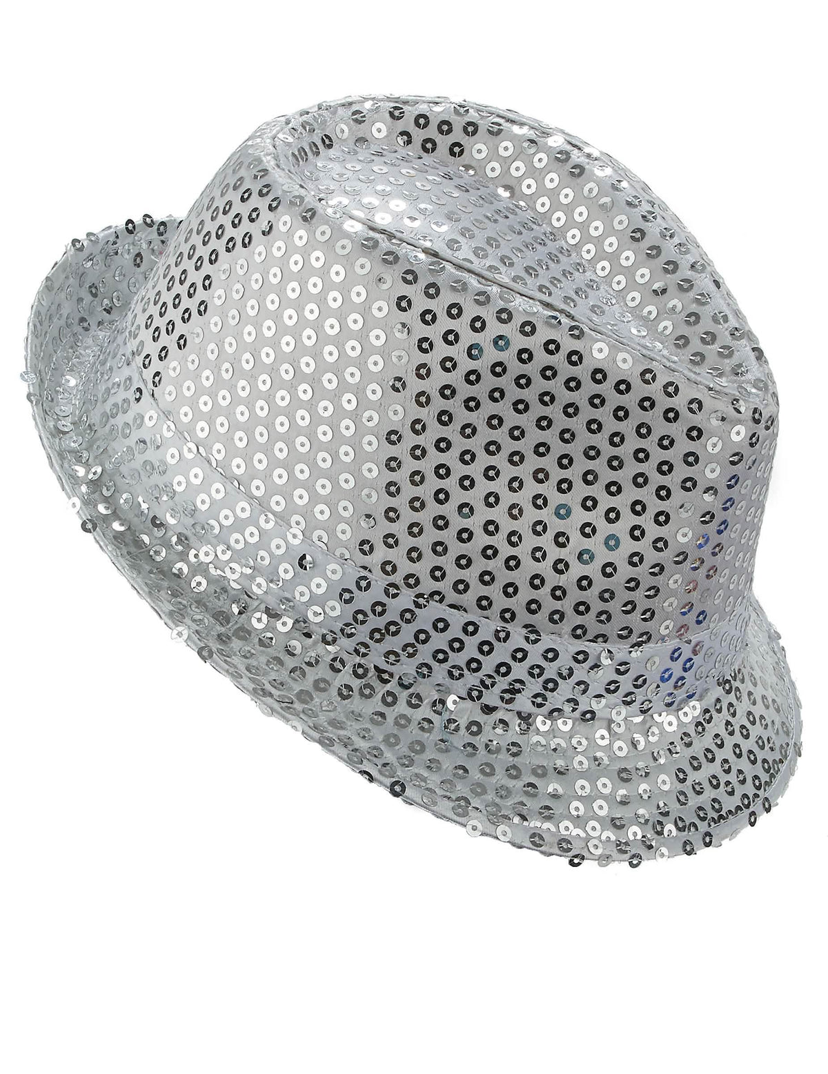Vue de profil du chapeau borsalino à sequins