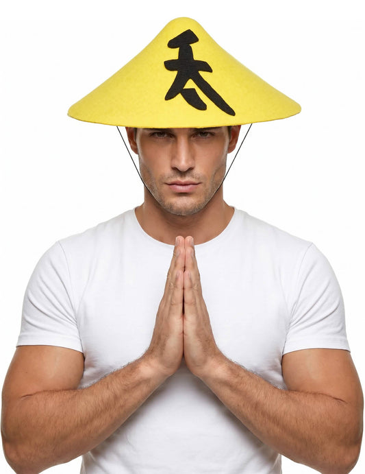Japanilaistyylinen hattu, keltainen