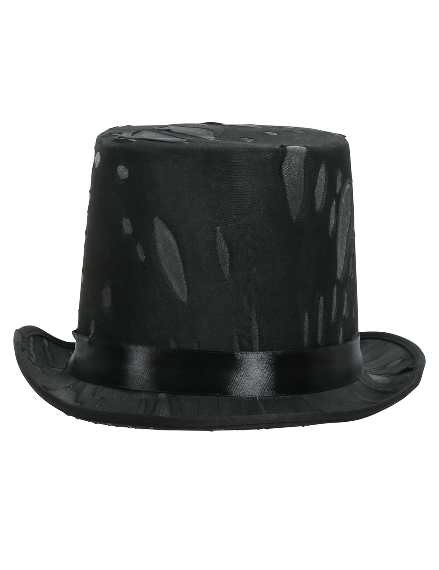 Vue de profil du chapeau haut de forme toile d'araignée pour adulte