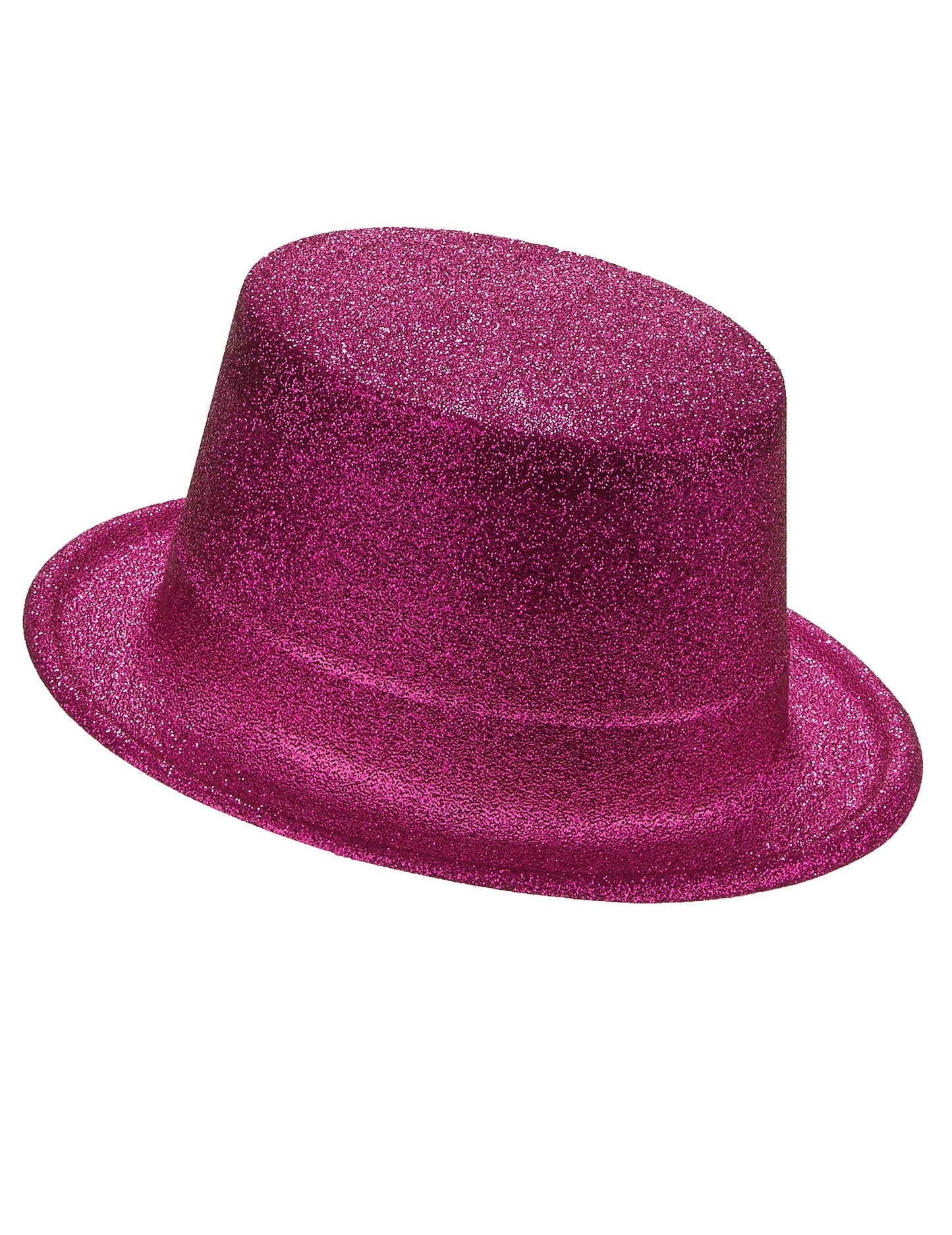 Aikuisten pinkillä glitterillä koristeltu silinterihattu