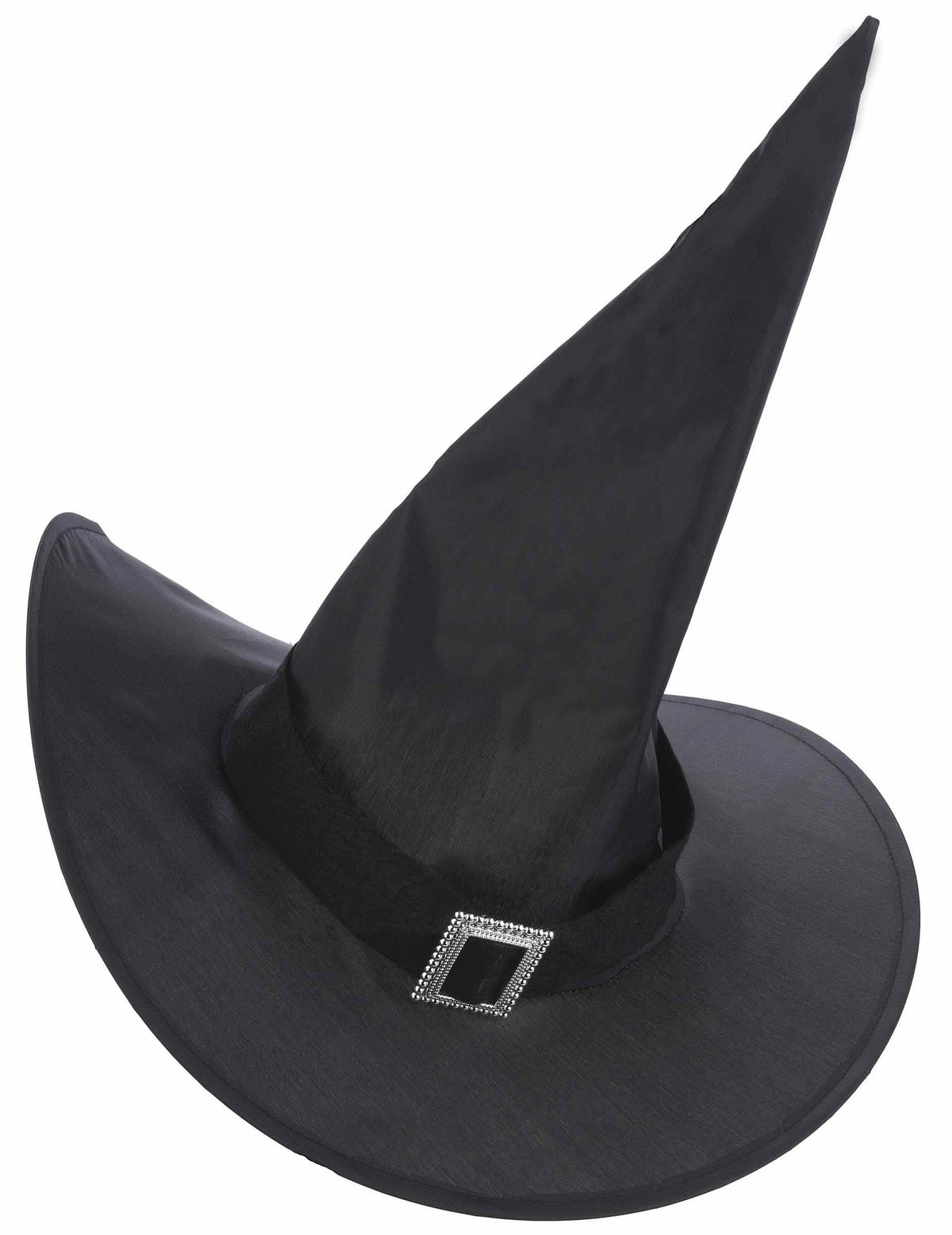 Aikuisen halloween-noidan hatun sivuprofiili soljella