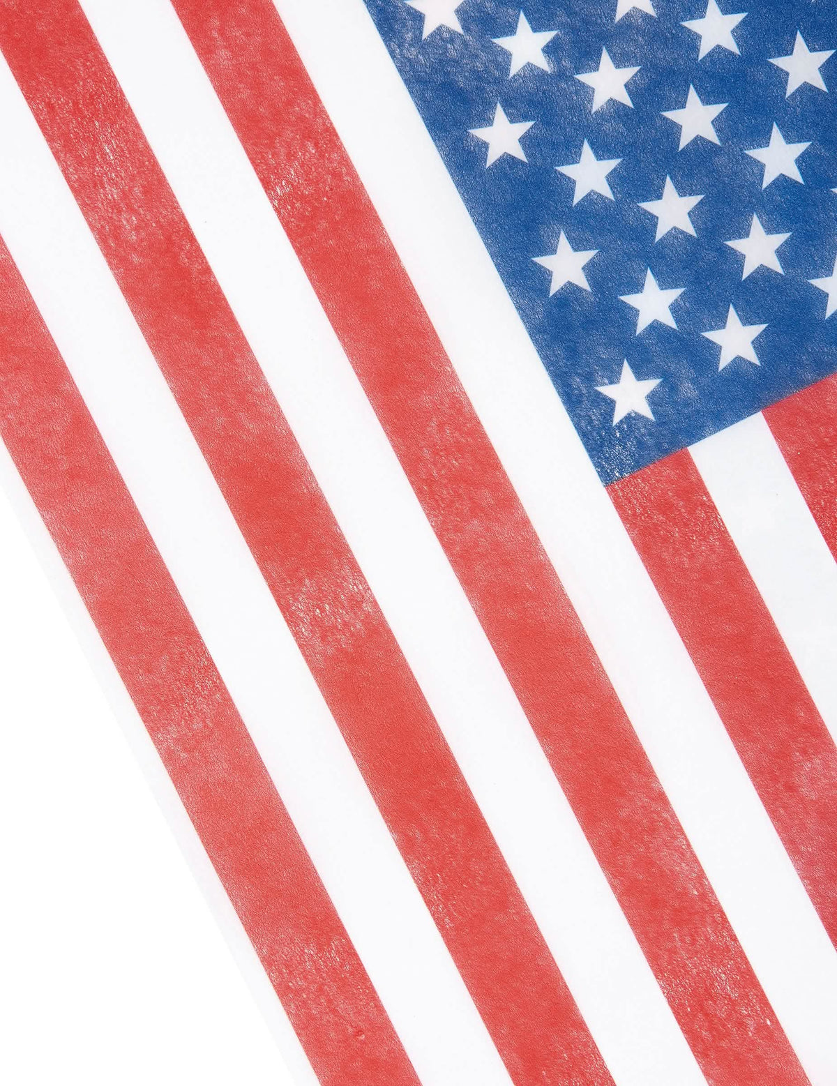 Lähikuva USA-pöytäjuoksun tähdistä ja raidoista koostuvista kuvioista
