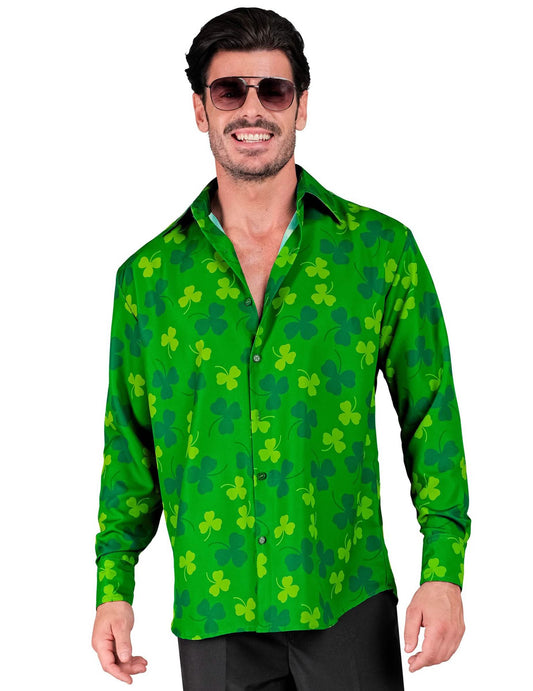 Miesten St. Patrick's Day Shamrock pitkähihainen paita