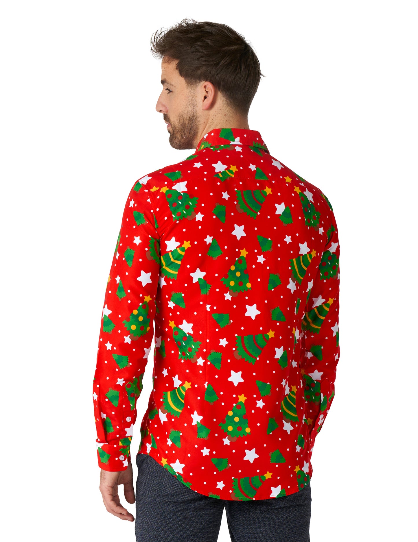 Vue de dos de la chemise de Noël à motifs Suitmeister