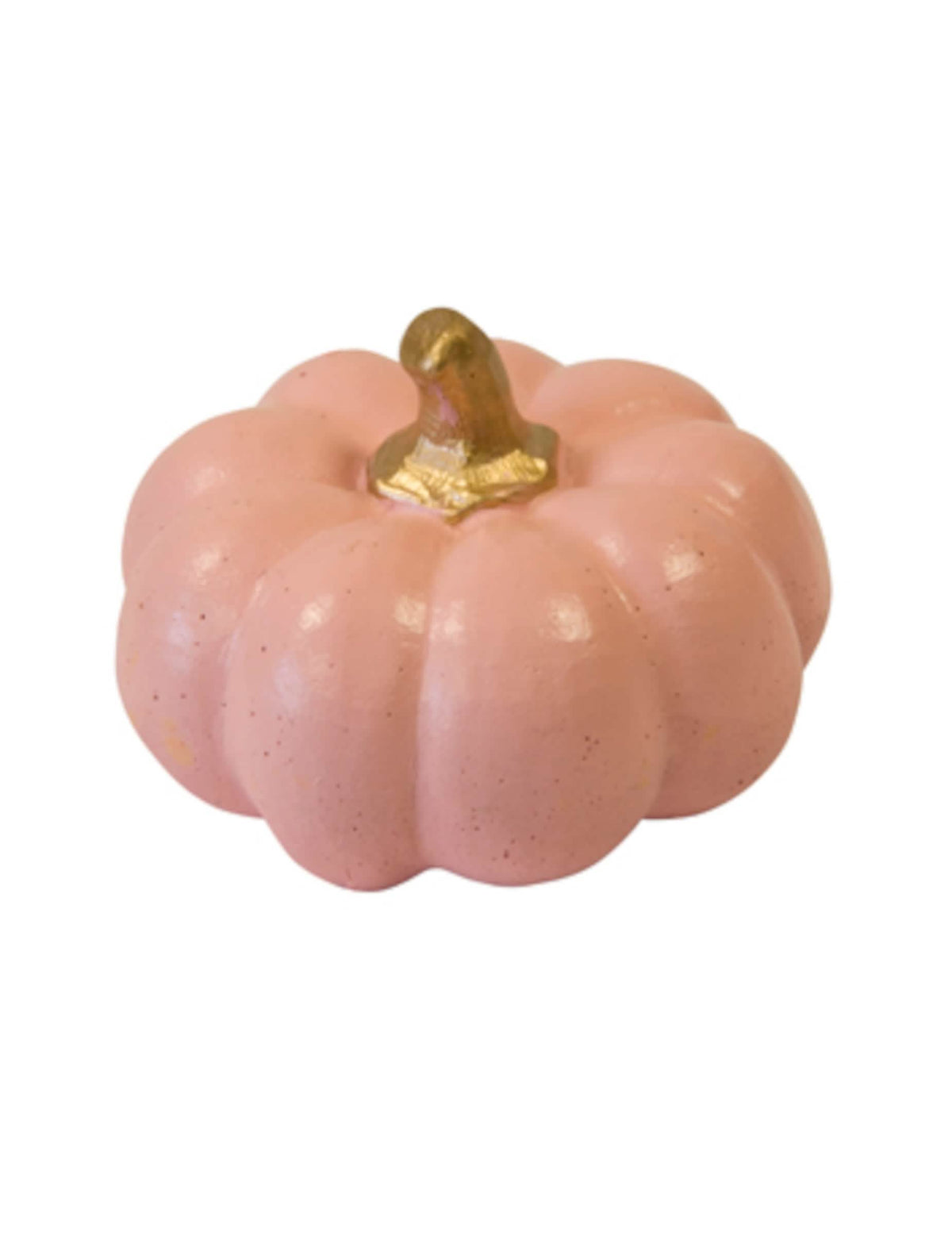 Citrouille en résine pour Halloween rose et or