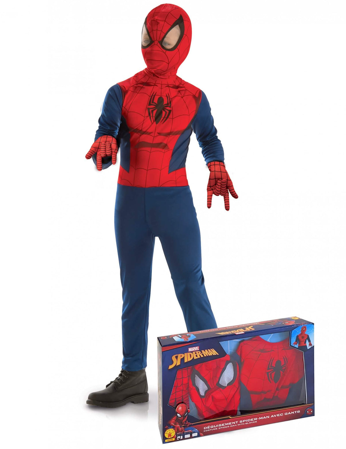 Klassinen Spiderman-sarja pojat punainen ja sininen hanskat ja käsineet