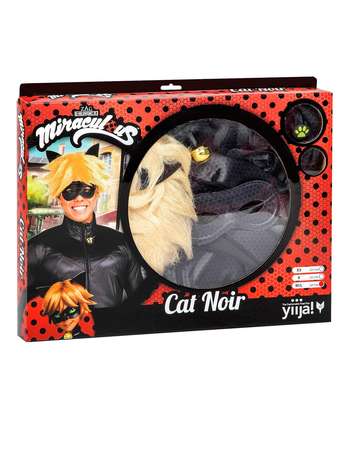 Pakkauslaatikko aikuisten Chat Noir Miraculous -asusetille