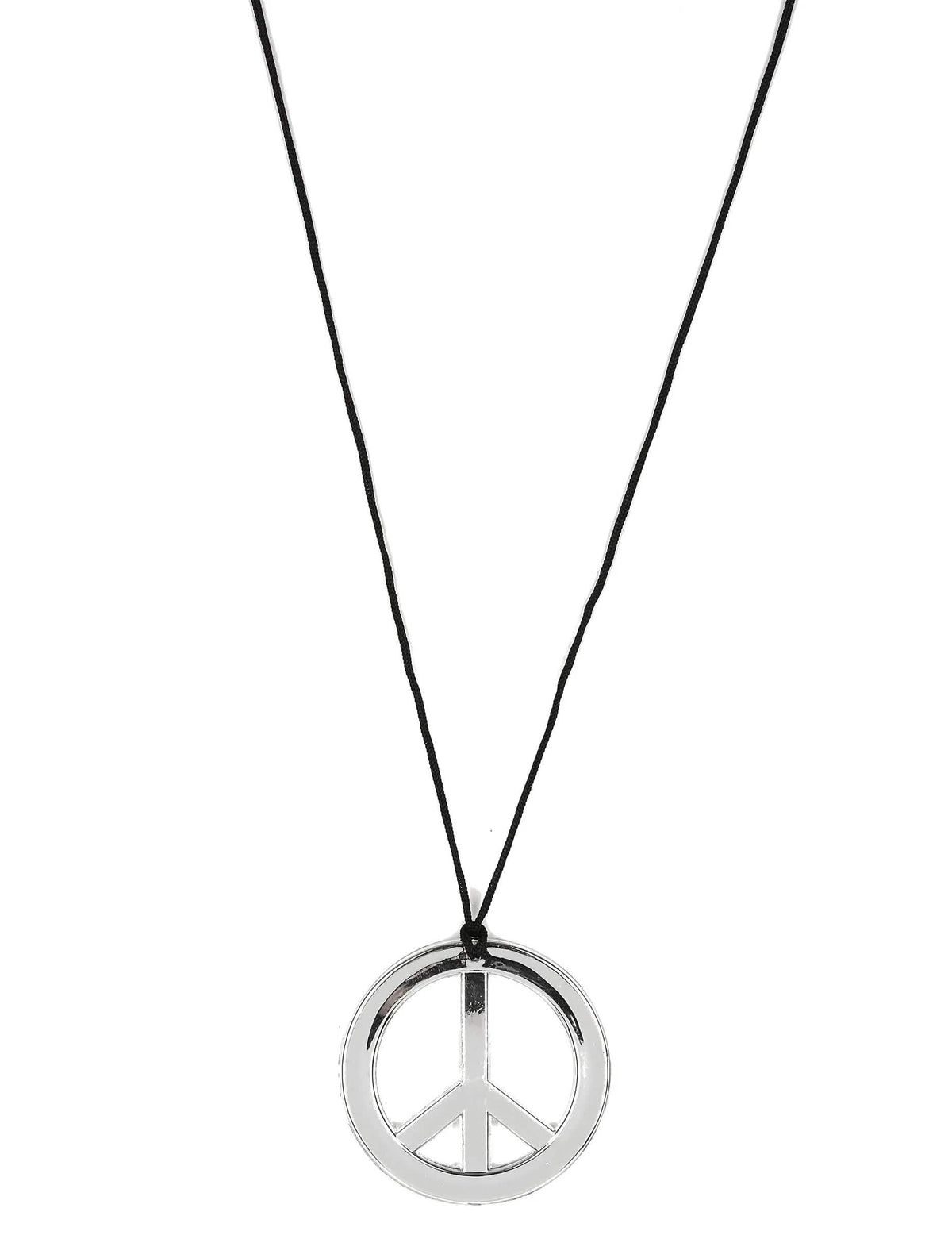 Vue d'ensemble du collier hippie en plastique pour adulte