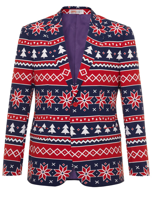 Vue de face de la veste du costume Mr. Nordic Xmas