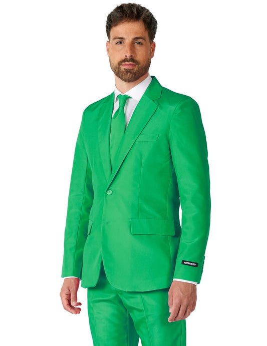 Suitmeister™ Mr. Solid Green -naamiaisasu aikuisille