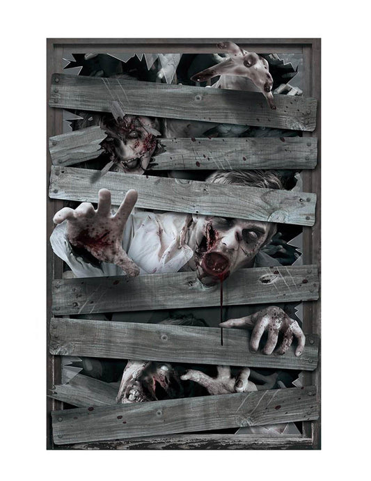 Détail de l'illustration de la décoration pour fenêtre zombies