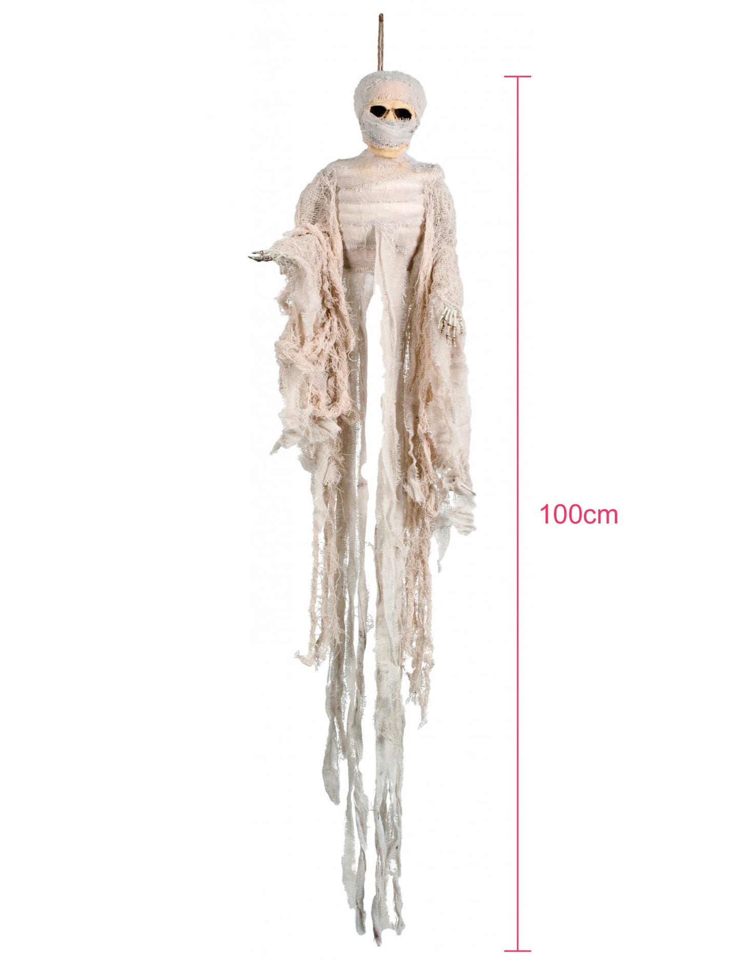Dimensions de la décoration squelette momie pour Halloween