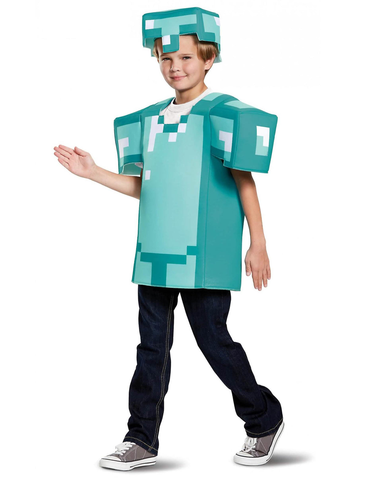 Minecraft-lapsen haarniskapuvun sivuprofiili