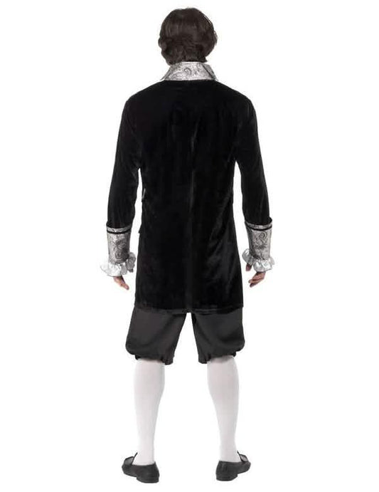 Vue de dos du déguisement baroque pour homme