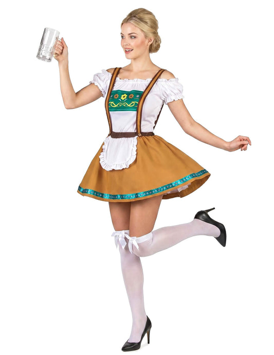 Naisten Oktoberfest-asu toffeenruskea