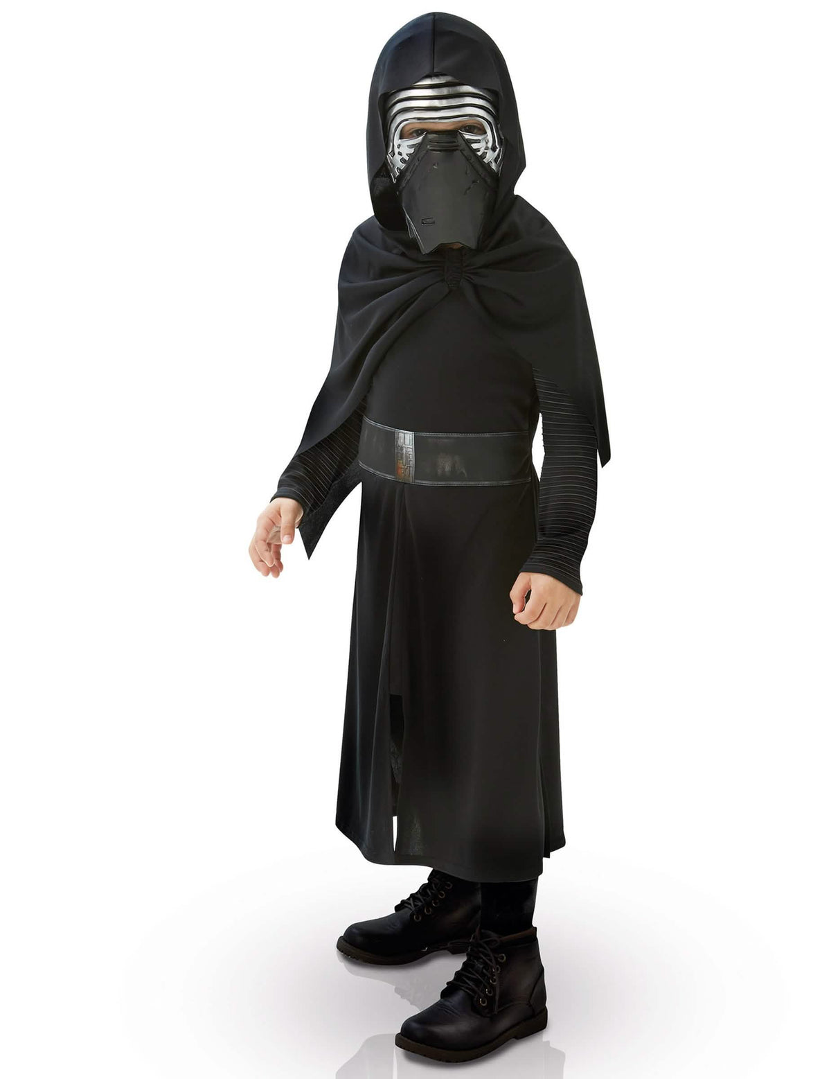 Klassinen Kylo Ren Star Wars VII™ -asu lapsille musta, jossa maski ja huppu