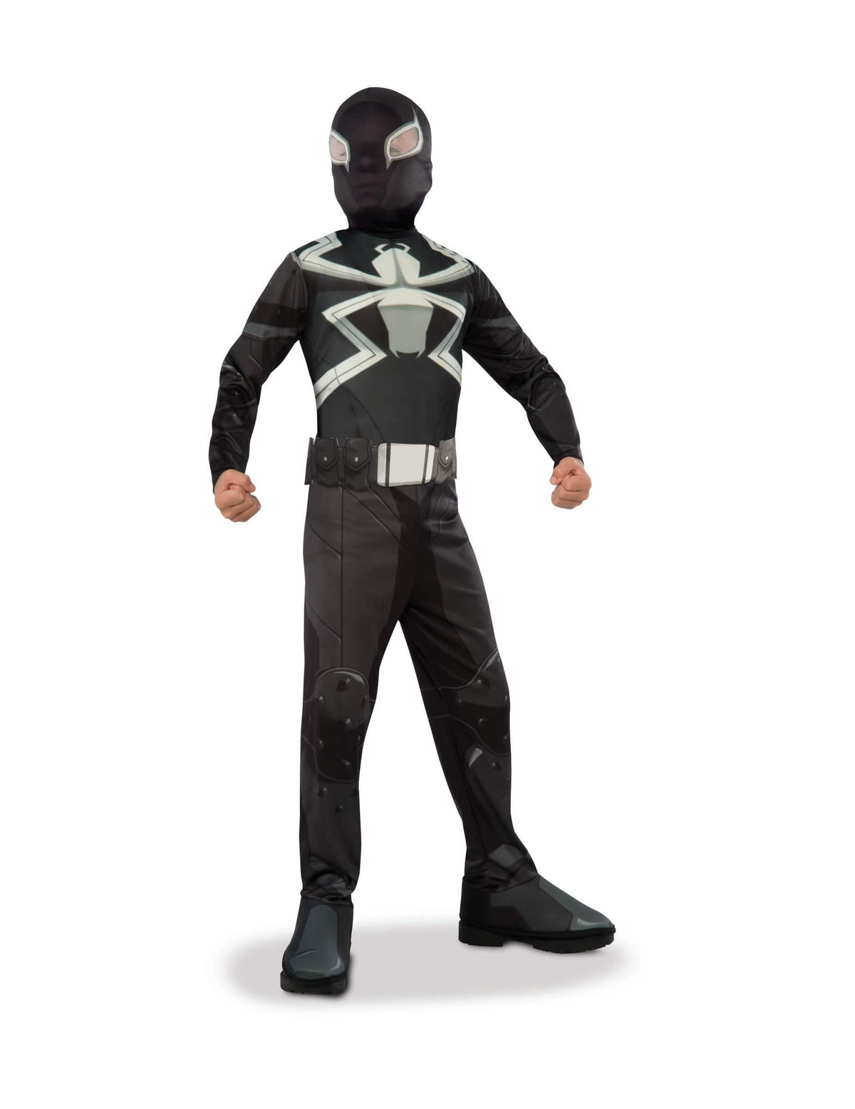 Vue de face du costume Venom du déguisement de couple Spiderman et Venom