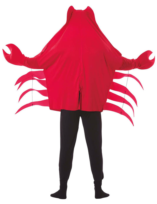 Vue de dos du déguisement de crabe pour adulte