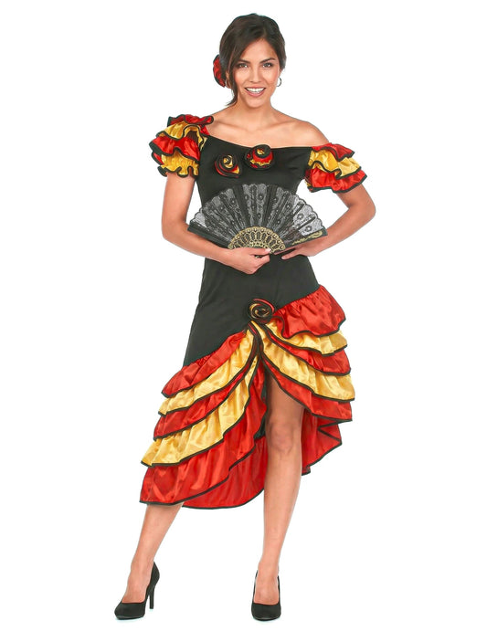 Flamencotanssijattaren naamiaisasu aikuiselle