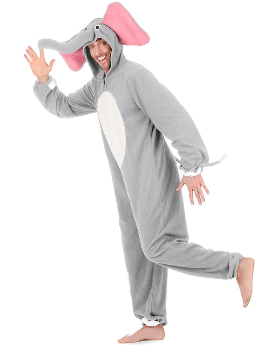Vue de profil du déguisement éléphant pour homme