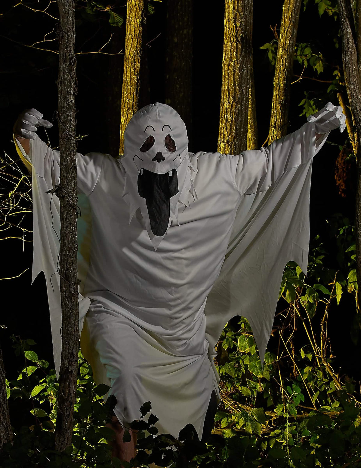 Metsämaisema aikuiset-ghost-asulle kasvoille