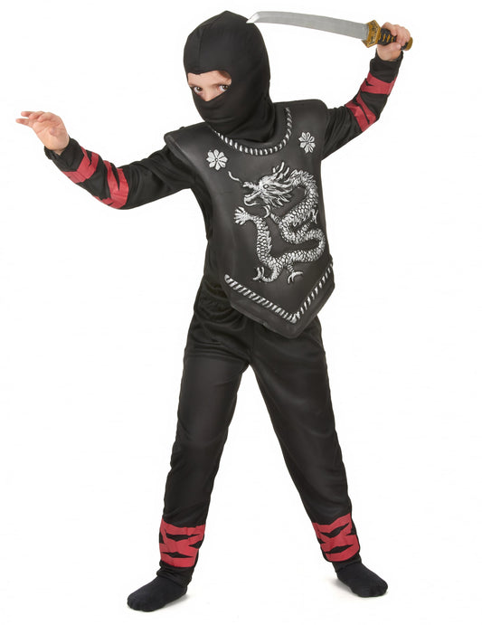 Sabre en plastique tenu en main du déguisement de ninja dragon pour garçon